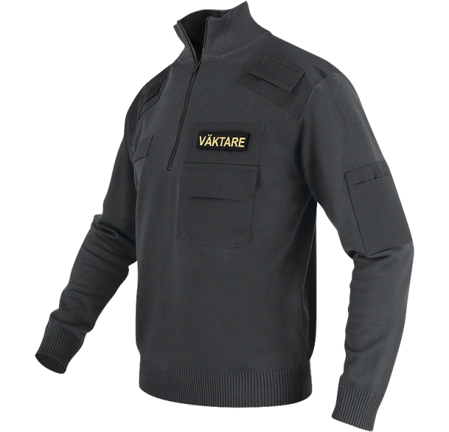 Natotröja med ½ zip & krage Dark Grey 2