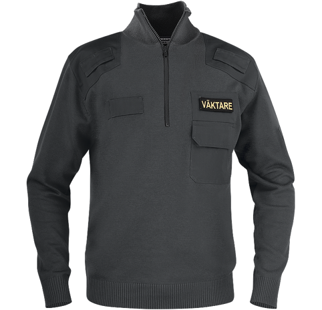 Natotröja med ½ zip & krage Dark Grey 1