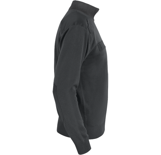 Natotröja med ½ zip & krage Dark Grey 4
